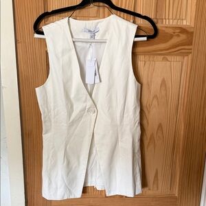 10 Crosby Derek Lam Cream Sleeveless Blouse